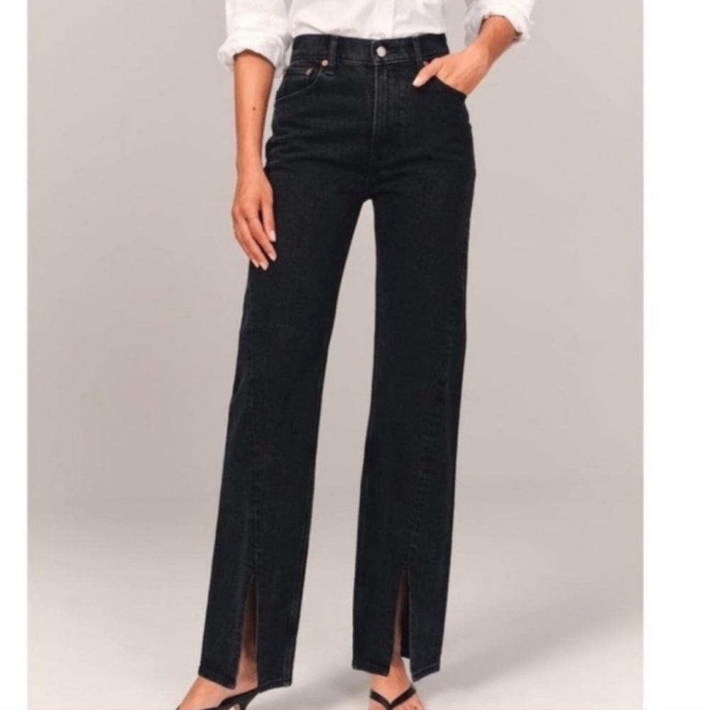 Women's Black Jeans with Slit